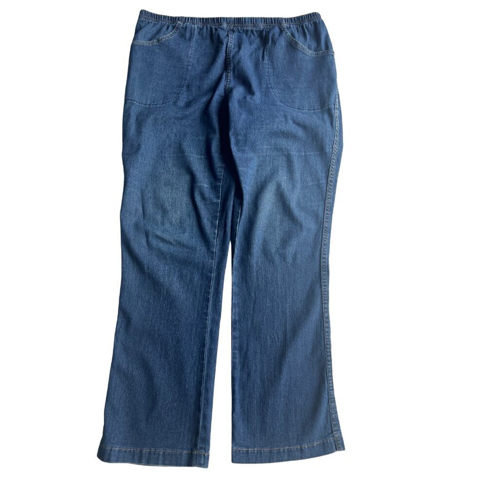 Just My Size Bootleg Elastic Waist Jeans, 1X / 16W